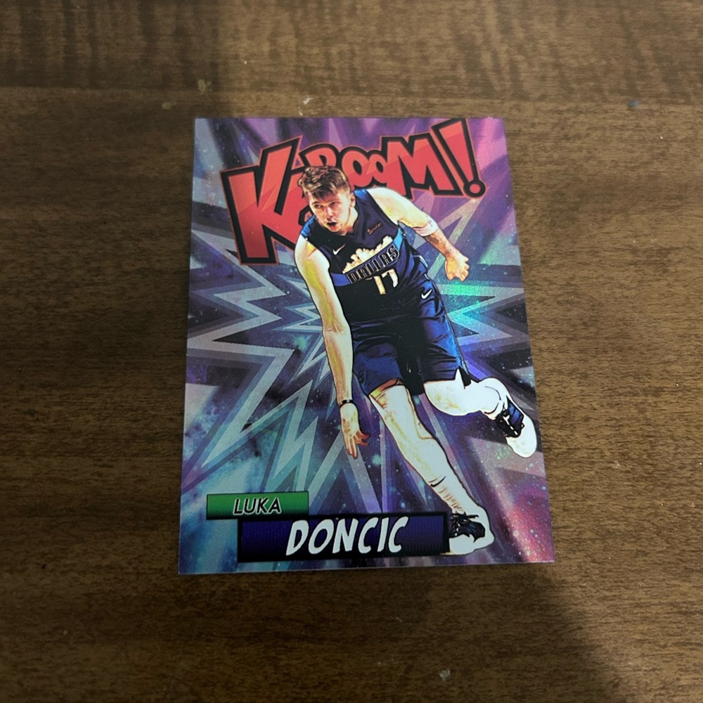 Luka Doncic Titan Kaboom refractor promo card